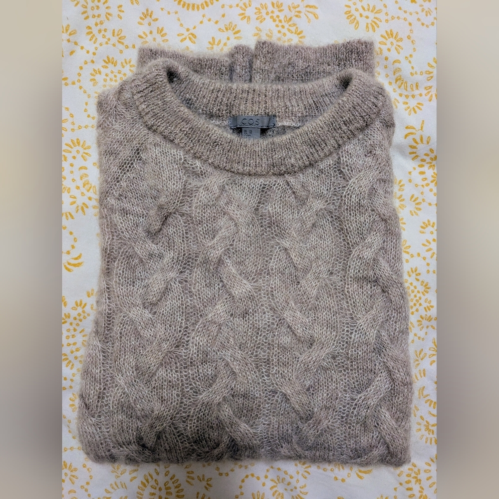 COS Cable Knit Mohair Sweater - XS